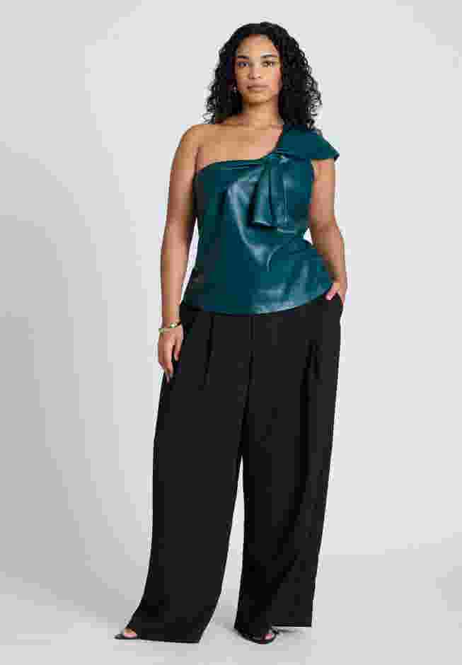 Faux Leather Bow Top image number 2