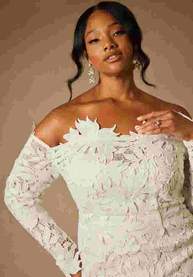 Bridal by ELOQUII Floral Mini Dress image number 1
