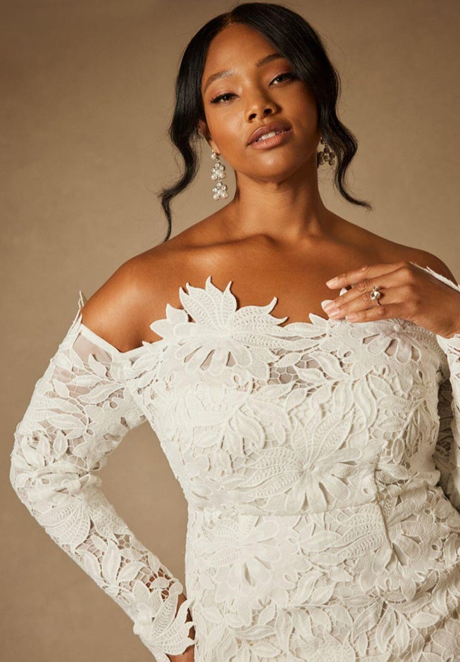 Bridal by ELOQUII Floral Mini Dress image number null