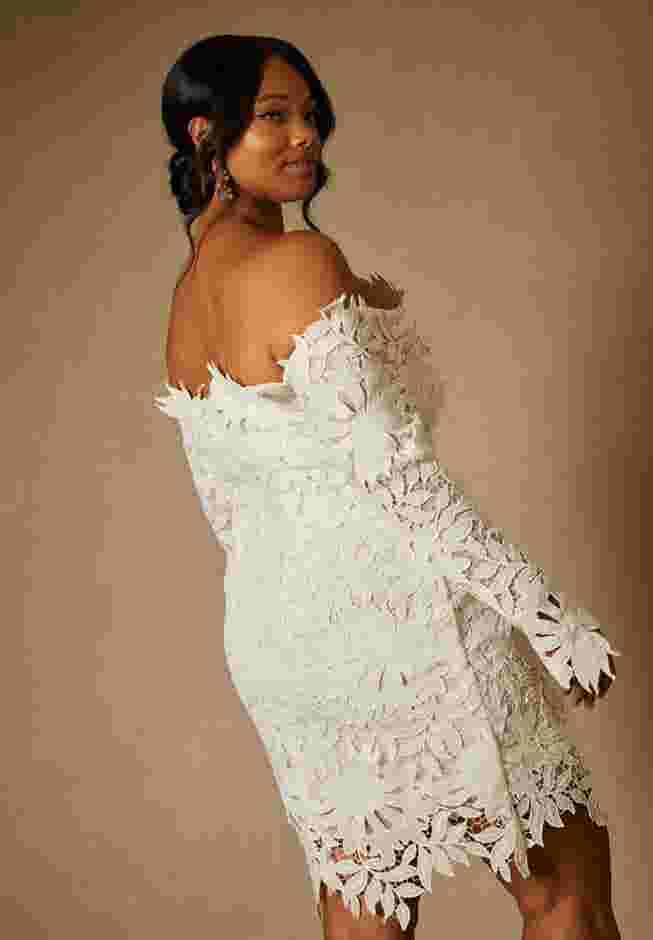 Bridal by ELOQUII Floral Mini Dress image number 2