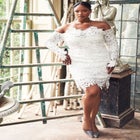 Bridal by ELOQUII Floral Mini Dress image number null