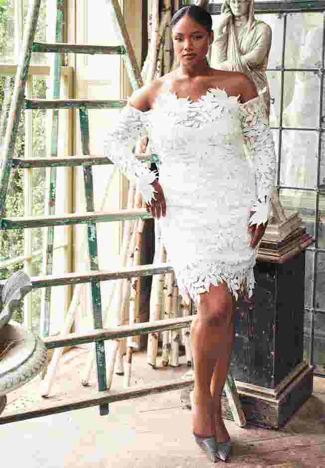 Bridal by ELOQUII Floral Mini Dress image number 3