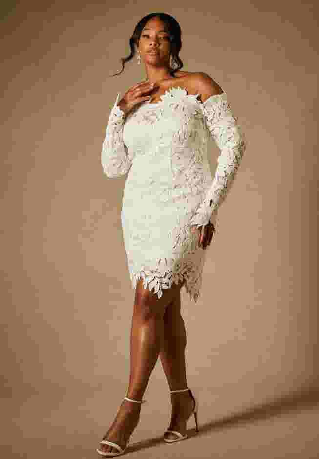 Bridal by ELOQUII Floral Mini Dress image number 0