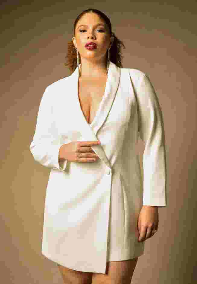 Bridal by ELOQUII Tuxedo Mini Dress image number 1