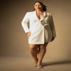 Bridal by ELOQUII Tuxedo Mini Dress image number null