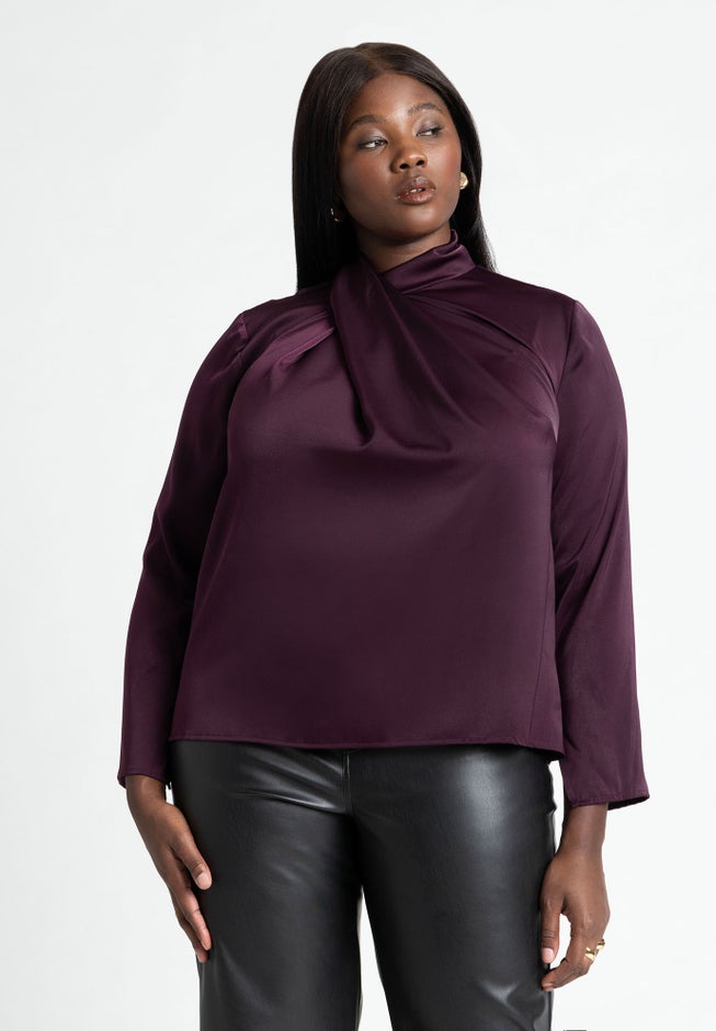 High Neck Drape Top image number null