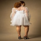 Bridal by ELOQUII Organza Ruffle Mini Dress image number null