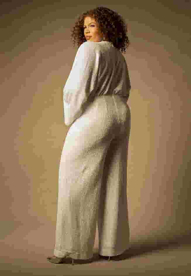 Bridal by ELOQUII Sequin Wide Leg Jumpsuit image number 2