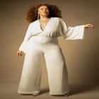 Bridal by ELOQUII Sequin Wide Leg Jumpsuit image number null