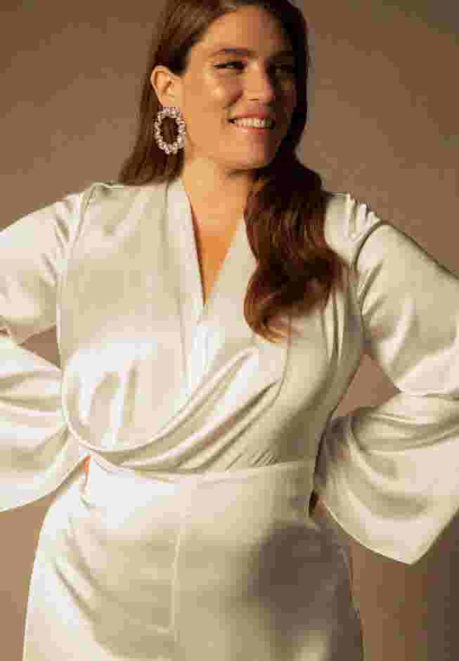 Bridal by ELOQUII Flare Sleeve Jumpsuit image number 1