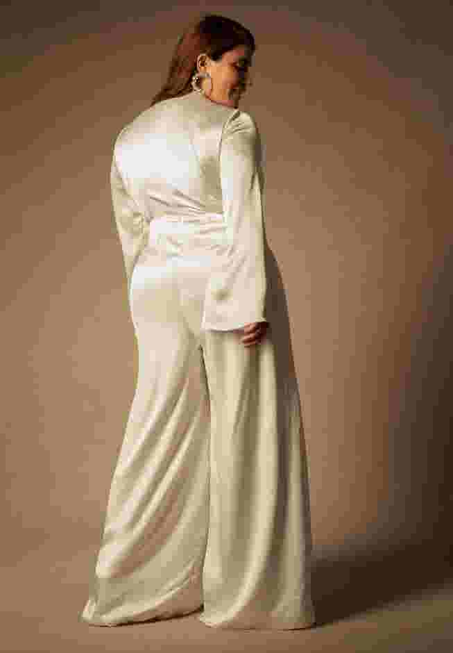 Bridal by ELOQUII Flare Sleeve Jumpsuit image number 2