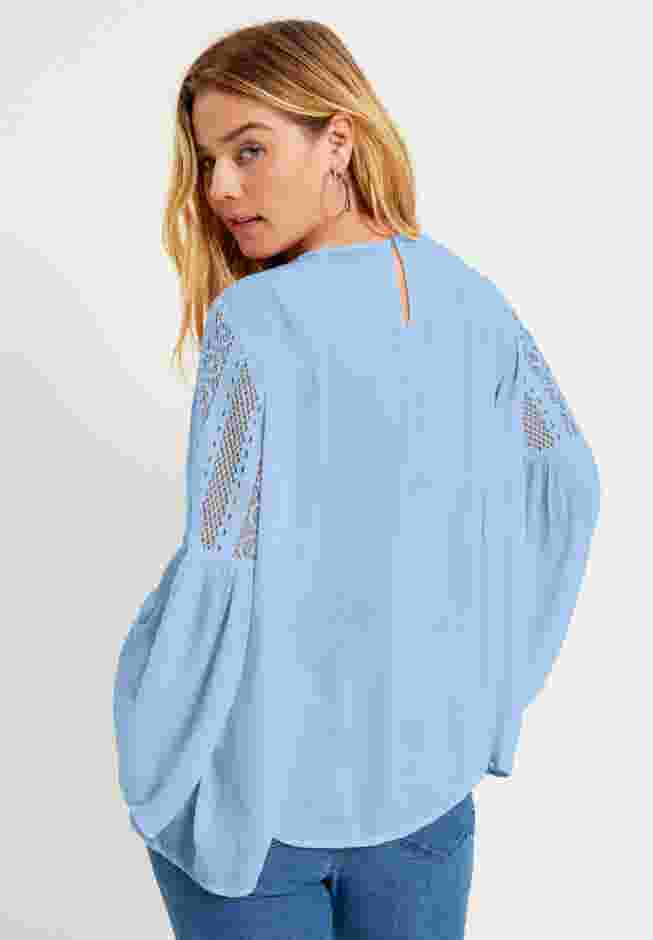 Crochet-Trim Blouse image number 1