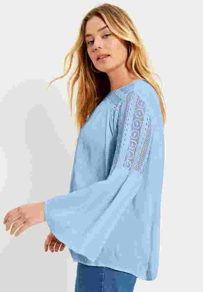 Crochet-Trim Blouse image number 2