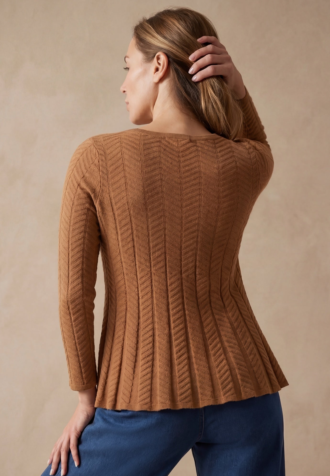 Chevron Fit & Flare Sweater image number 1