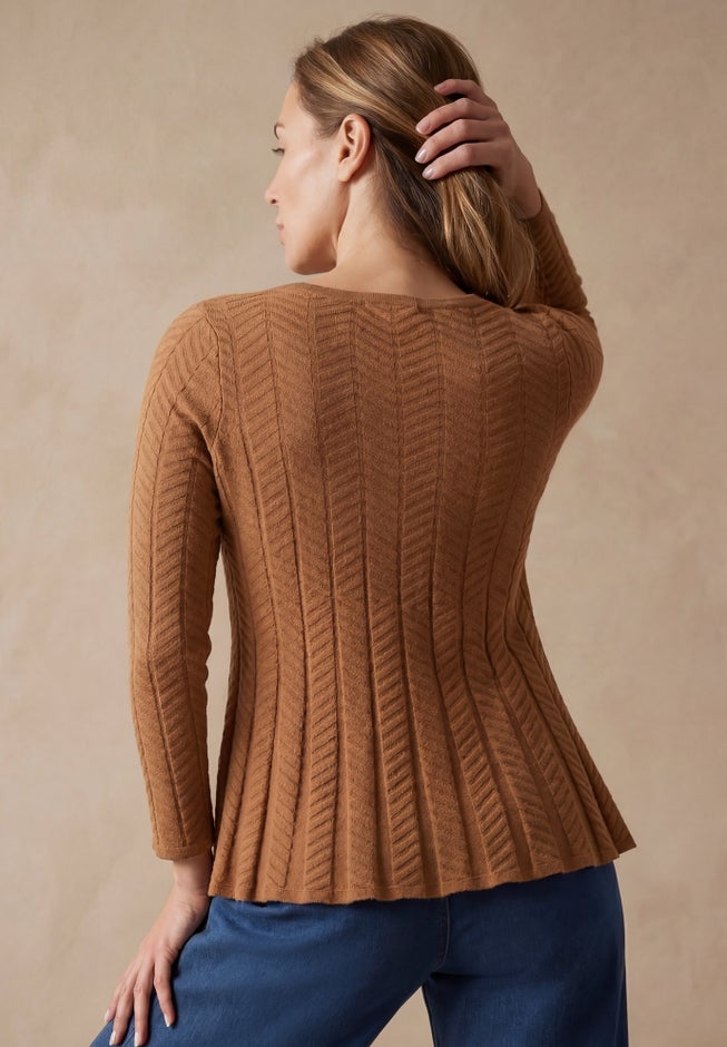 Chevron Fit & Flare Sweater image number 1
