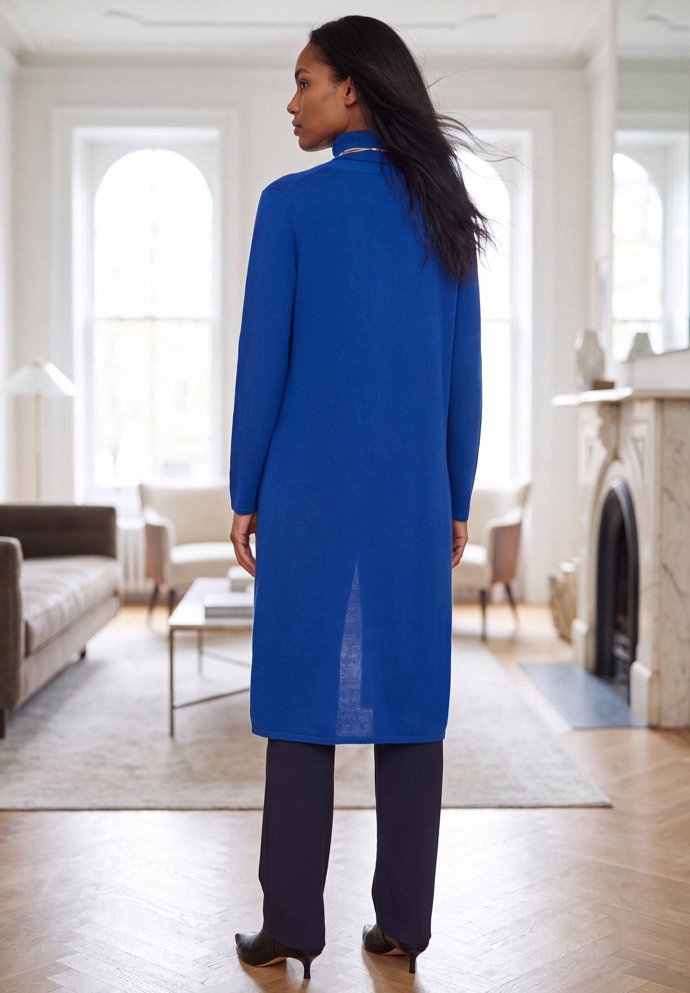 Cotton Cashmere Duster Sweater image number 1