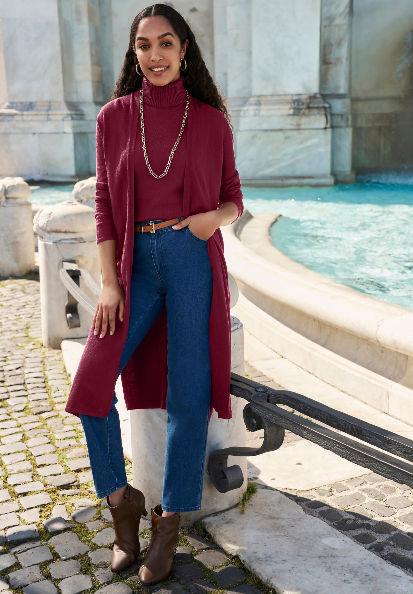 Carefree Cashmere Duster Sweater image number 0