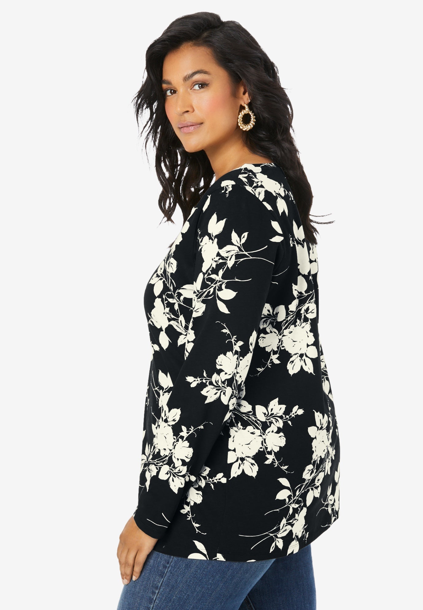 Ultimate Long Sleeve V Neck Tee image number 2