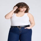 Round Buckle Swag Chain Belt image number null