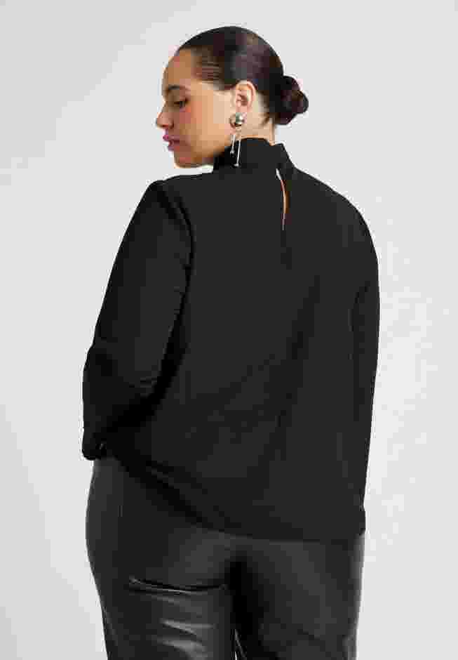 Drape Collar Blouse image number 1