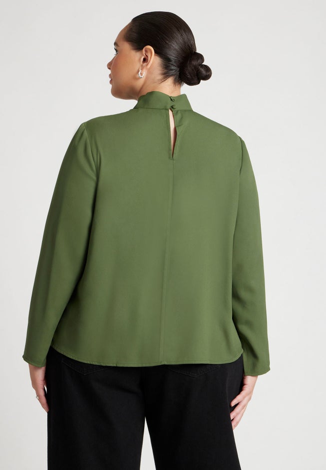 Drape Collar Blouse image number null