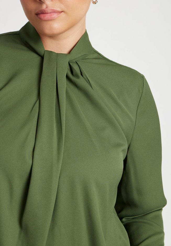 Drape Collar Blouse image number null