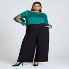 Boat Neck Blouse With Sleeve Slits image number null