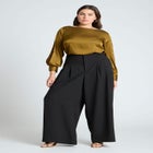 Boat Neck Blouse With Sleeve Slits image number null