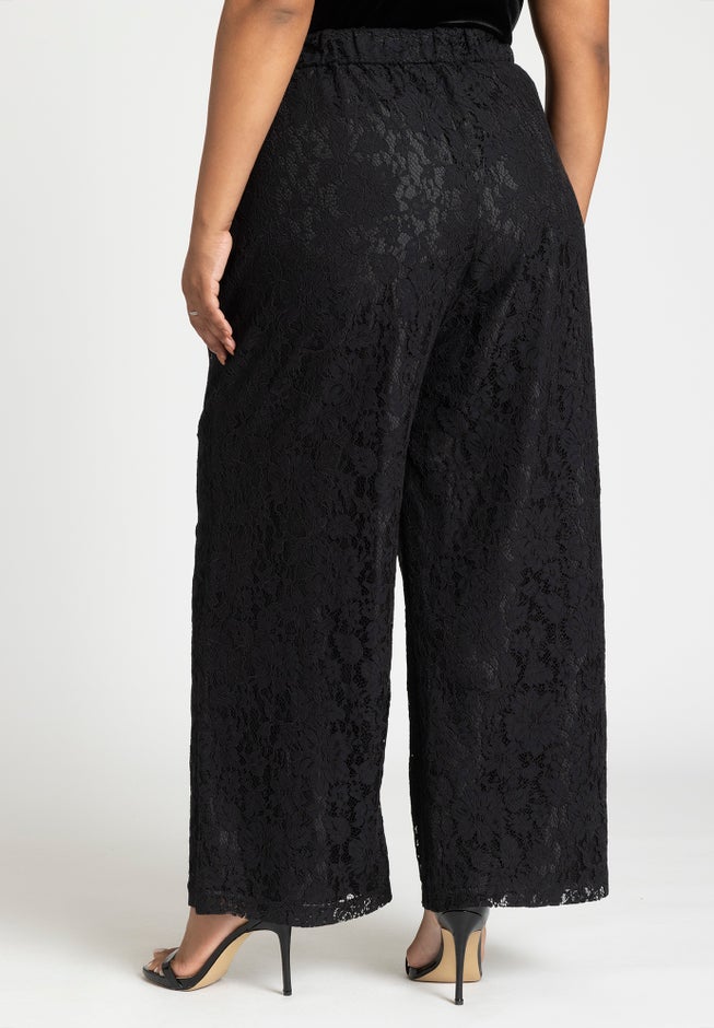 Lace Wide Leg Trouser image number null