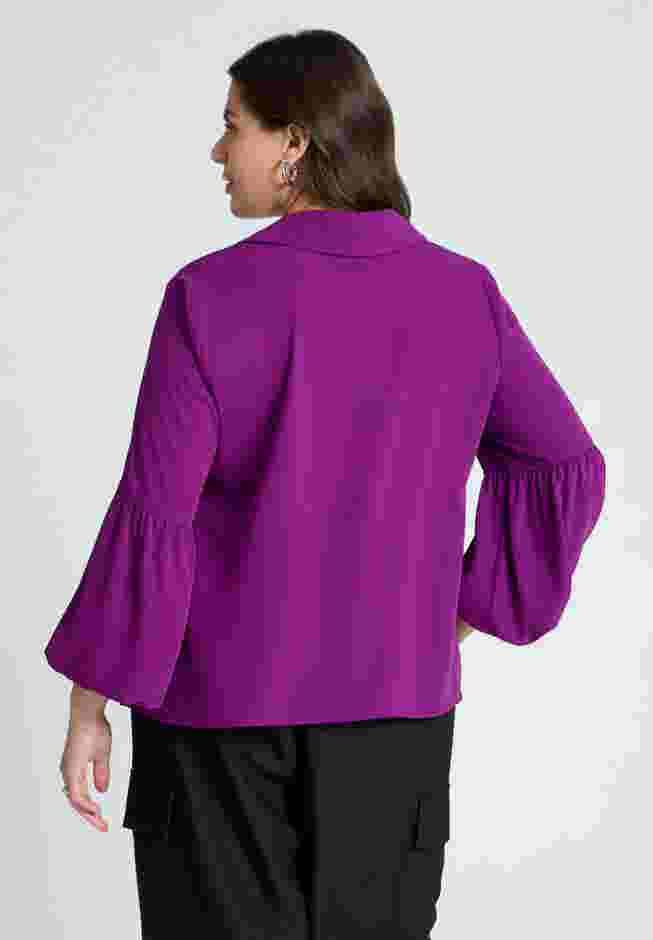 Balloon Sleeve Collared Blouse image number 1