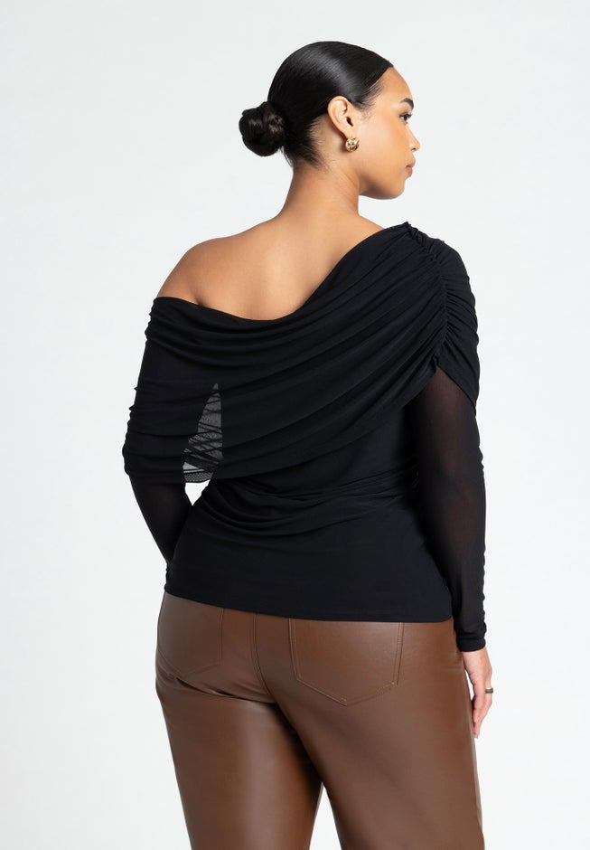 Foldover Drape Top image number 2