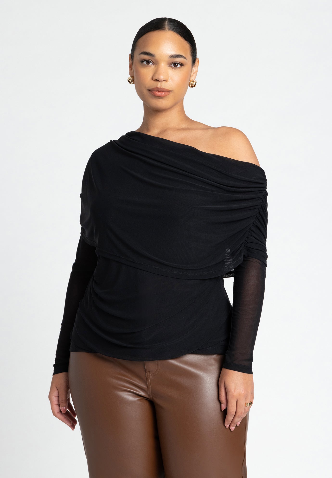 Foldover Drape Top image number 0