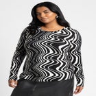 Crew Neck Printed Top image number null