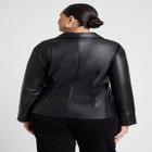 Faux Leather Wrap Top image number null