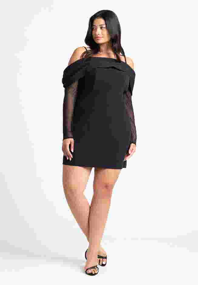 Pleated Off The Shoulder Mini Dress image number 1