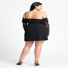 Pleated Off The Shoulder Mini Dress image number null