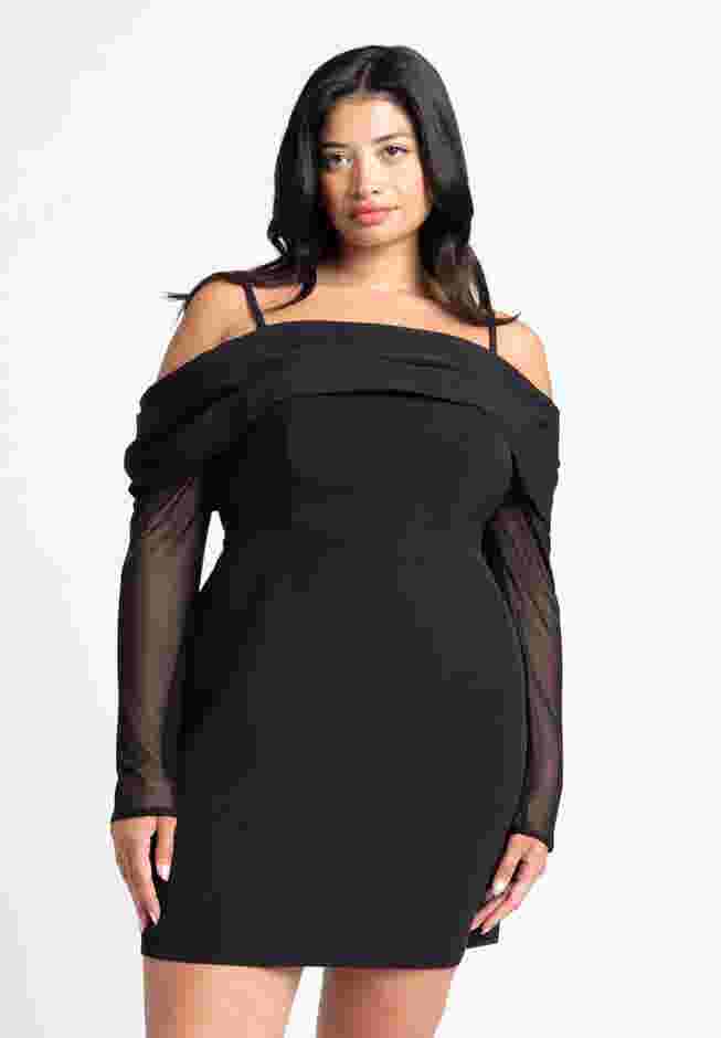 Pleated Off The Shoulder Mini Dress image number 4