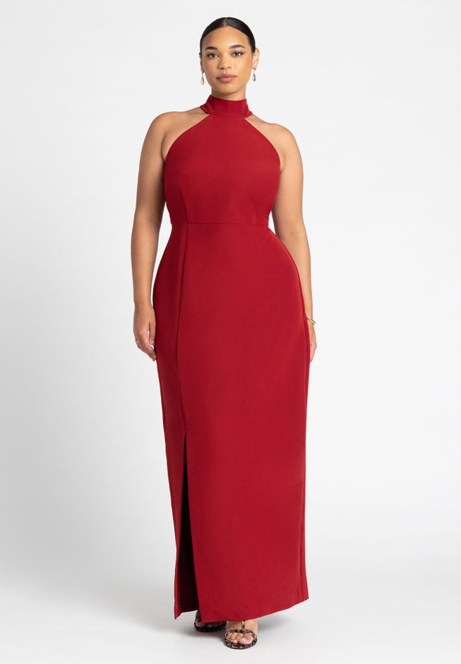 High Neck Column Gown image number 1