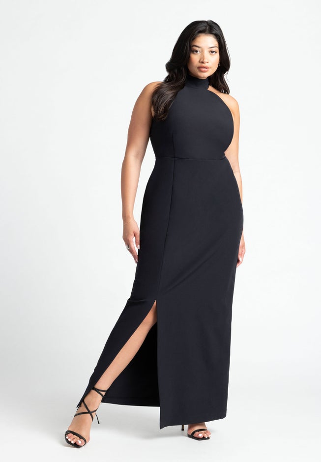 High Neck Column Gown image number null