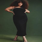 Rhinestone Fitted Knit Dress image number null