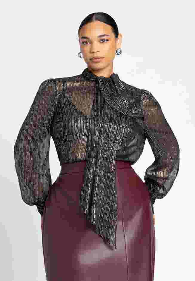Sheer Lurex Blouse image number 0