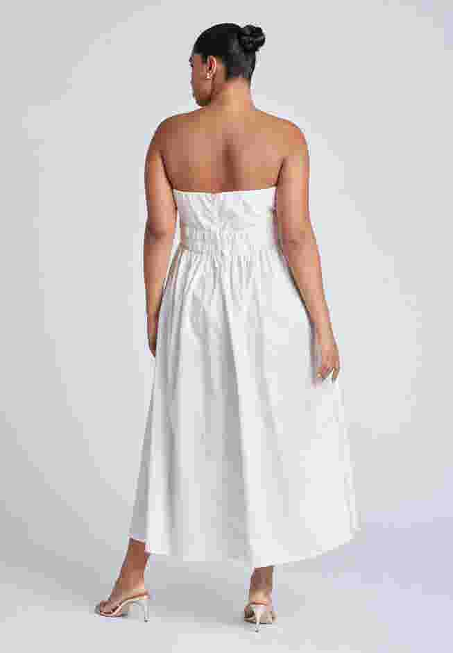 Pleated Ruffle Neckline Midi Dress image number 1