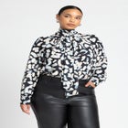 Dramatic Neck- Tie Blouse image number null