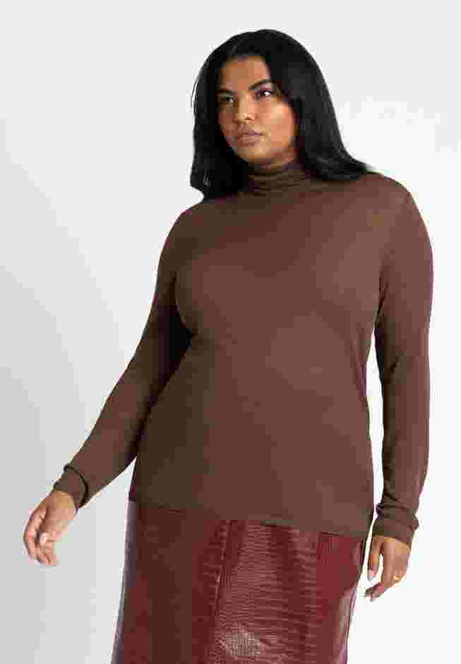 Sheer Lightweight Turtleneck Sweater image number 0