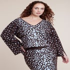 V Neck Intarsia Sweater image number 0