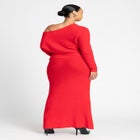 One Shoulder Maxi Dress W Slit image number null