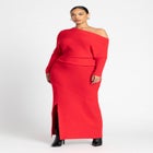 One Shoulder Maxi Dress W Slit image number null