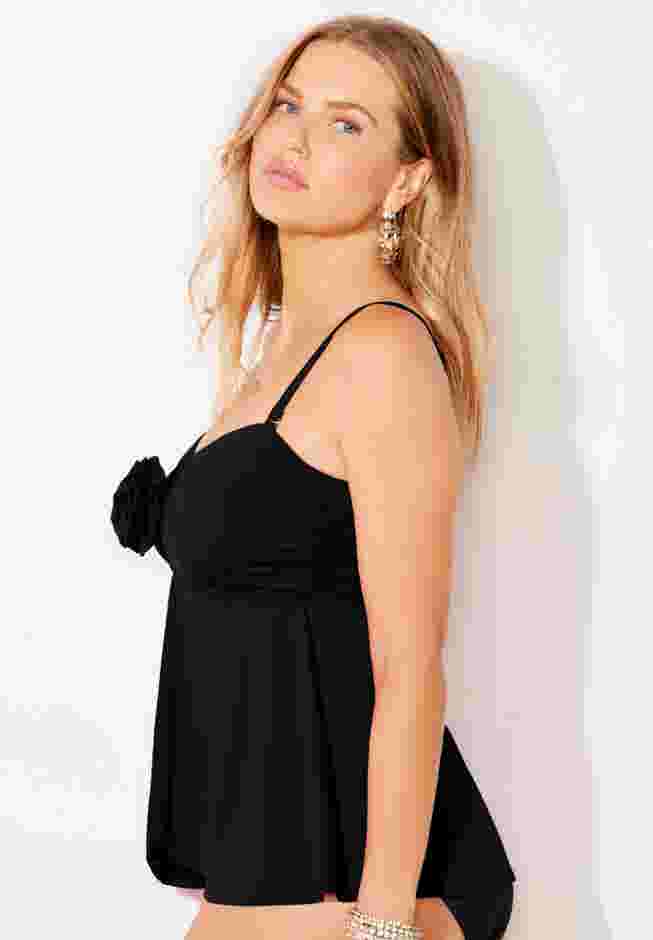 Rosette Bandeau Tankini Top image number 5