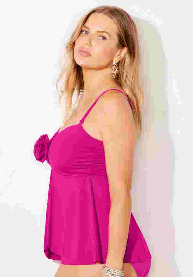 Rosette Bandeau Tankini Top image number 5