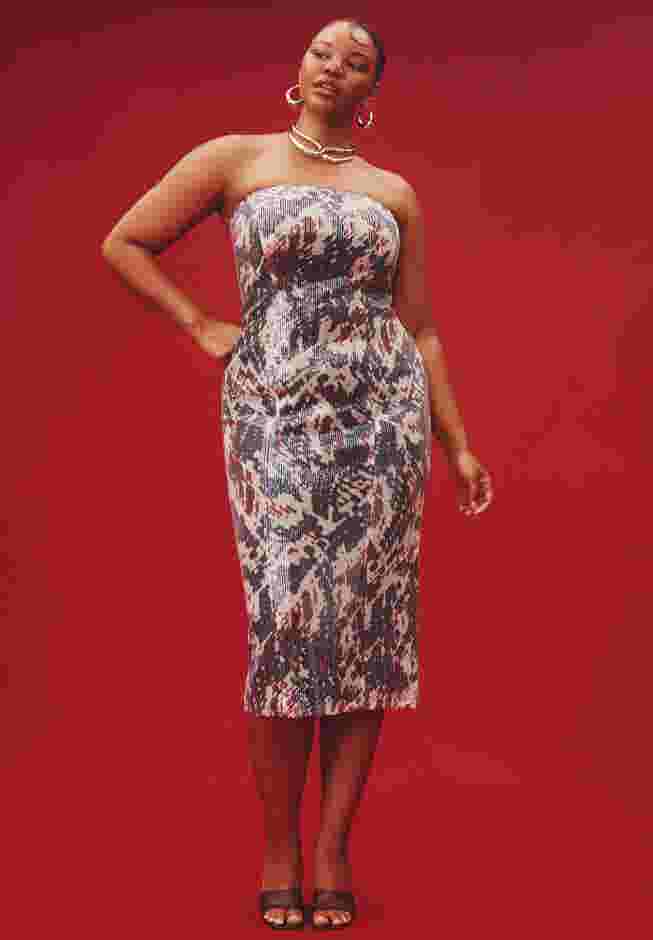 Sequin Strapless Dress image number 0